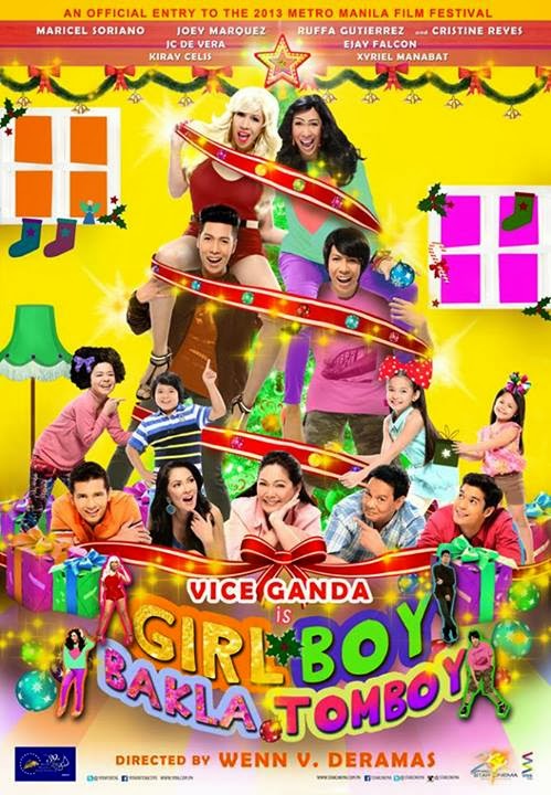 This is the official movie poster for the 2013 comedy film Girl, Boy, Bakla, Tomboy.
